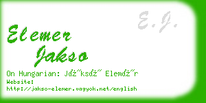 elemer jakso business card